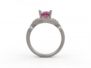 woman solitaire ring 148 3D Принт Модель