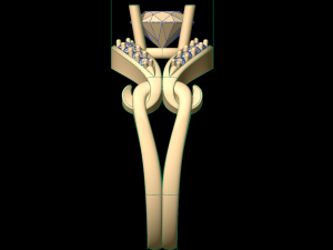 woman solitaire ring 148 3D Принт Модель