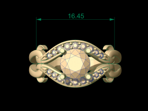 woman solitaire ring 148 3D Принт Модель
