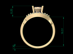 woman solitaire ring 148 3D Принт Модель