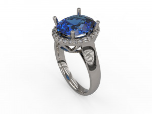 woman solitaire ring 149 3D 프린트 모델