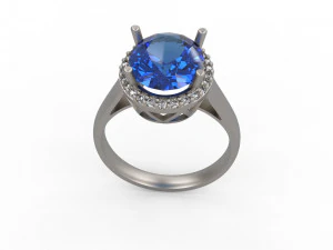 woman solitaire ring 149 3D Print Model