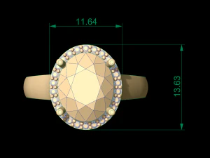 woman solitaire ring 149 3D Print Model