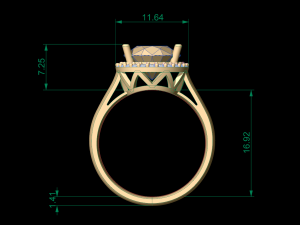 woman solitaire ring 149 3Dプリントモデル
