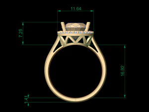 woman solitaire ring 149 3D Print Model