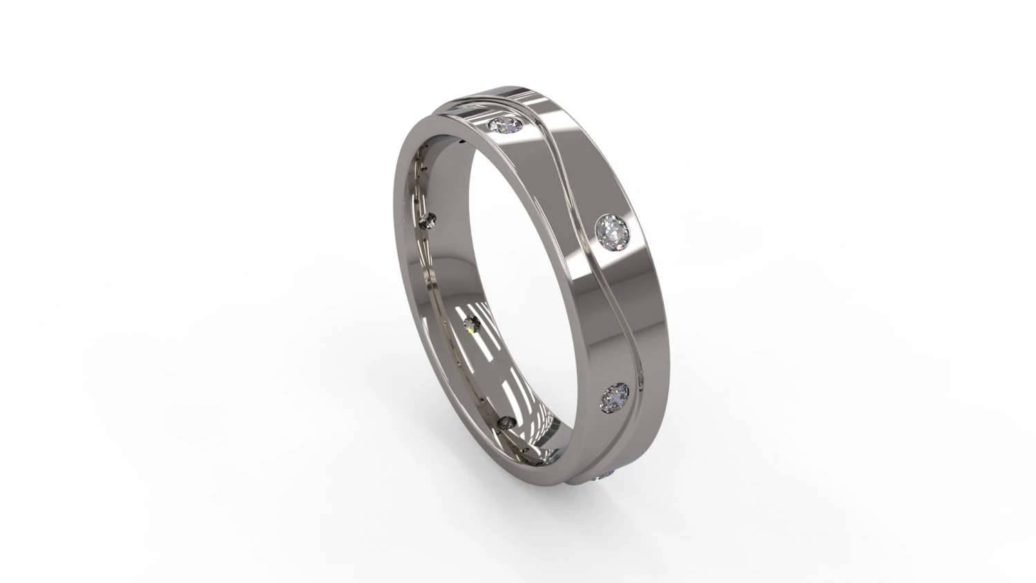 woman wedding band 150 3D Print Model .c4d .max .obj .3ds .fbx .stl .blend