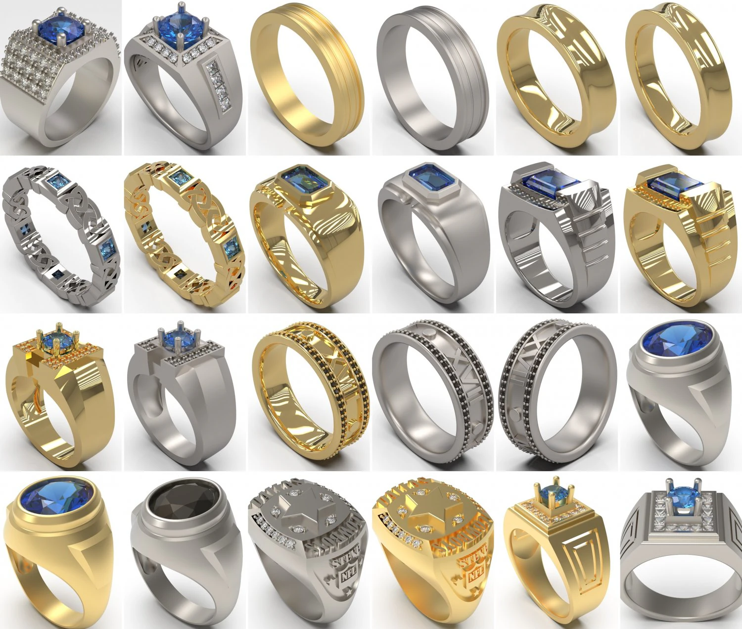 57 pcs 3d stl model man and women mix rings for 3d printer 3D Print Model .c4d .max .obj .3ds .fbx .stl .blend 