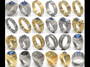 57 pcs 3d stl model man and women mix rings for 3d printer 3D Print Model
