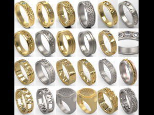 57 pcs 3d stl model man and women mix rings for 3d printer 3D Принт Модель
