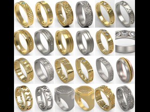57 pcs 3d stl model man and women mix rings for 3d printer 3D Print Model