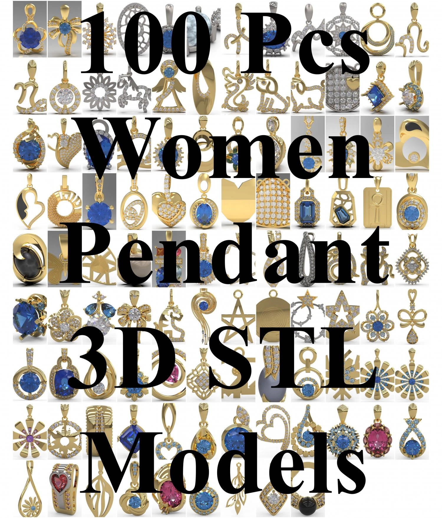 108 pcs 3d stl model women pendant for 3d printer 3D Print Model .c4d .max .obj .3ds .fbx .stl .blend