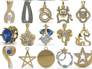 108 pcs 3d stl model women pendant for 3d printer 3D Print Model