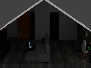 кімната під дахом 3D Модель