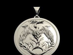 phoenix pendant Model Cetak 3D