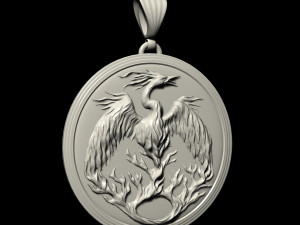 phoenix pendant Model Cetak 3D
