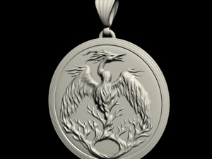 phoenix pendant Model Cetak 3D