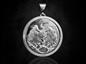 phoenix pendant 3D Print Model