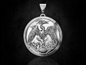 phoenix pendant Model Cetak 3D