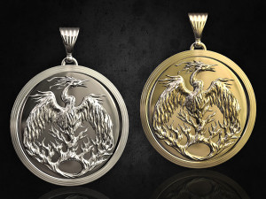 phoenix pendant Model Cetak 3D