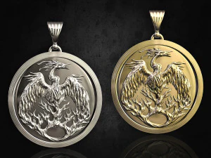 phoenix pendant 3D Print Model