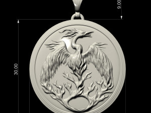 phoenix pendant Model Cetak 3D
