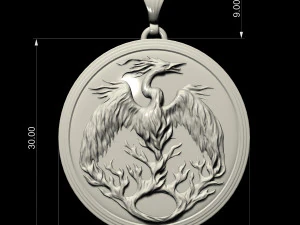 phoenix pendant 3D Print Model