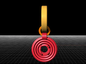 rounds earrings with hoop 3D Print Model