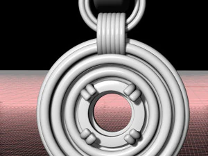 rounds earrings with hoop 3D Print Model