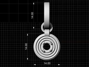 rounds earrings with hoop 3D Print Model
