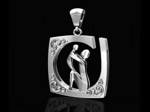 liontin hari ibu Model Cetak 3D