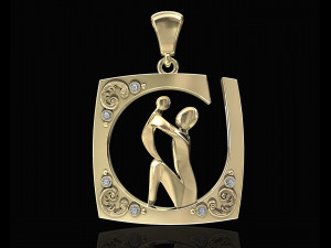 mothers day pendant 3D-printmodel