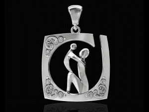 mothers day pendant 3D-printmodel