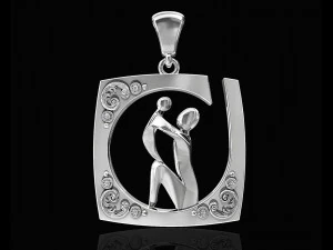 mothers day pendant 3D Print Model