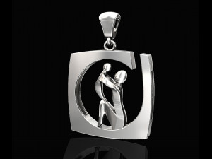 mothers day pendant 3D-printmodel