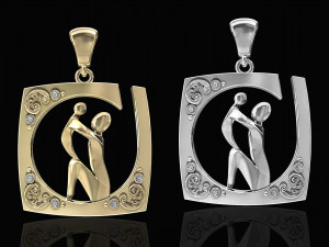 mothers day pendant 3D-printmodel