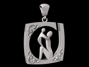 mothers day pendant 3D-printmodel