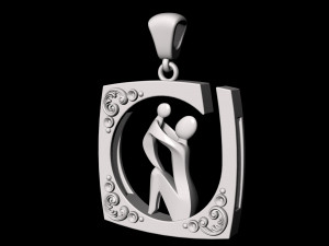 mothers day pendant 3D-printmodel
