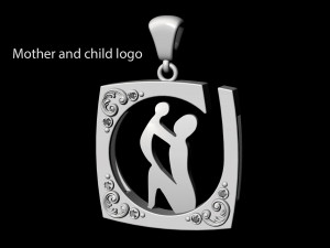 mothers day pendant 3D-printmodel