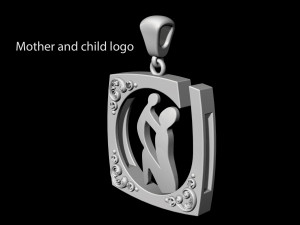 mothers day pendant 3D-printmodel