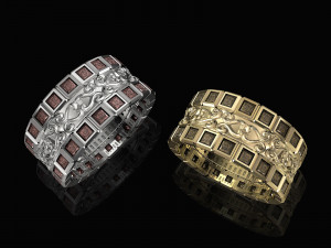 princess stones wedding ring 3Dプリントモデル