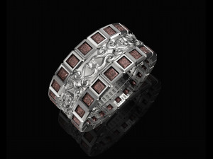 princess stones wedding ring 3D Druckmodell