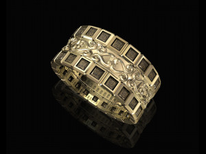 princess stones wedding ring 3D Druckmodell