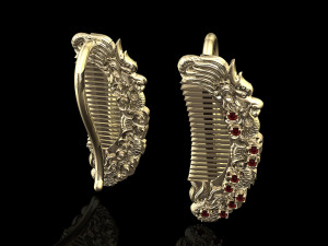 dragon comb earrings 3D 프린트 모델