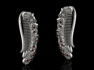 dragon comb earrings 3D 打印模型