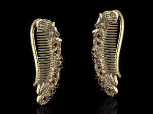 dragon comb earrings 3D 打印模型