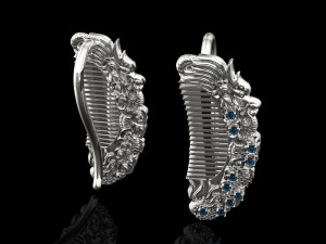 dragon comb earrings 3D 打印模型