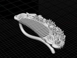 dragon comb earrings 3D 打印模型