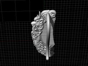 dragon comb earrings 3D 打印模型