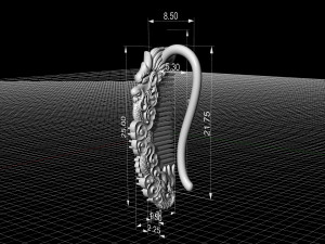 dragon comb earrings 3D 打印模型
