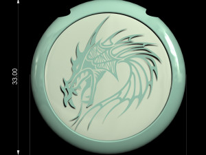 dragon pendant for men Modello di stampa 3D